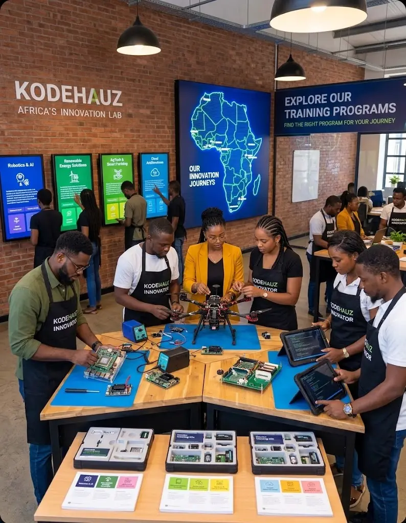 Students learning together during a KodeHauz training program